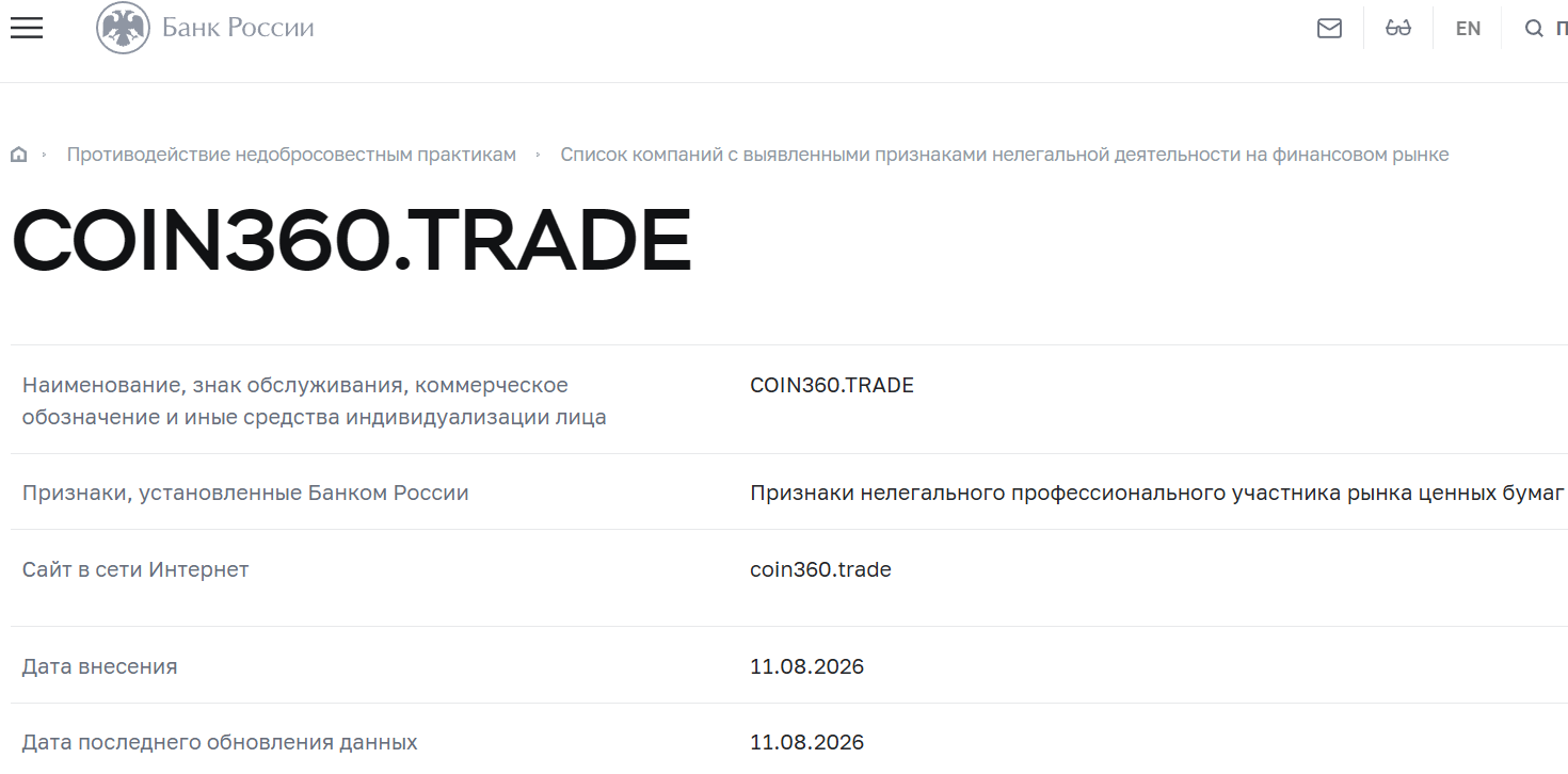 Мошеннический брокер Coin360.Trade (coin360.trade). Отзывы и возврат денег - 4