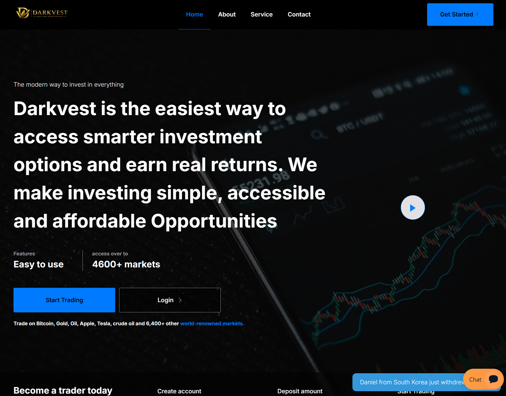 Мошеннический брокер Darkvest (darkvest.org). Отзывы и возврат денег - 1
