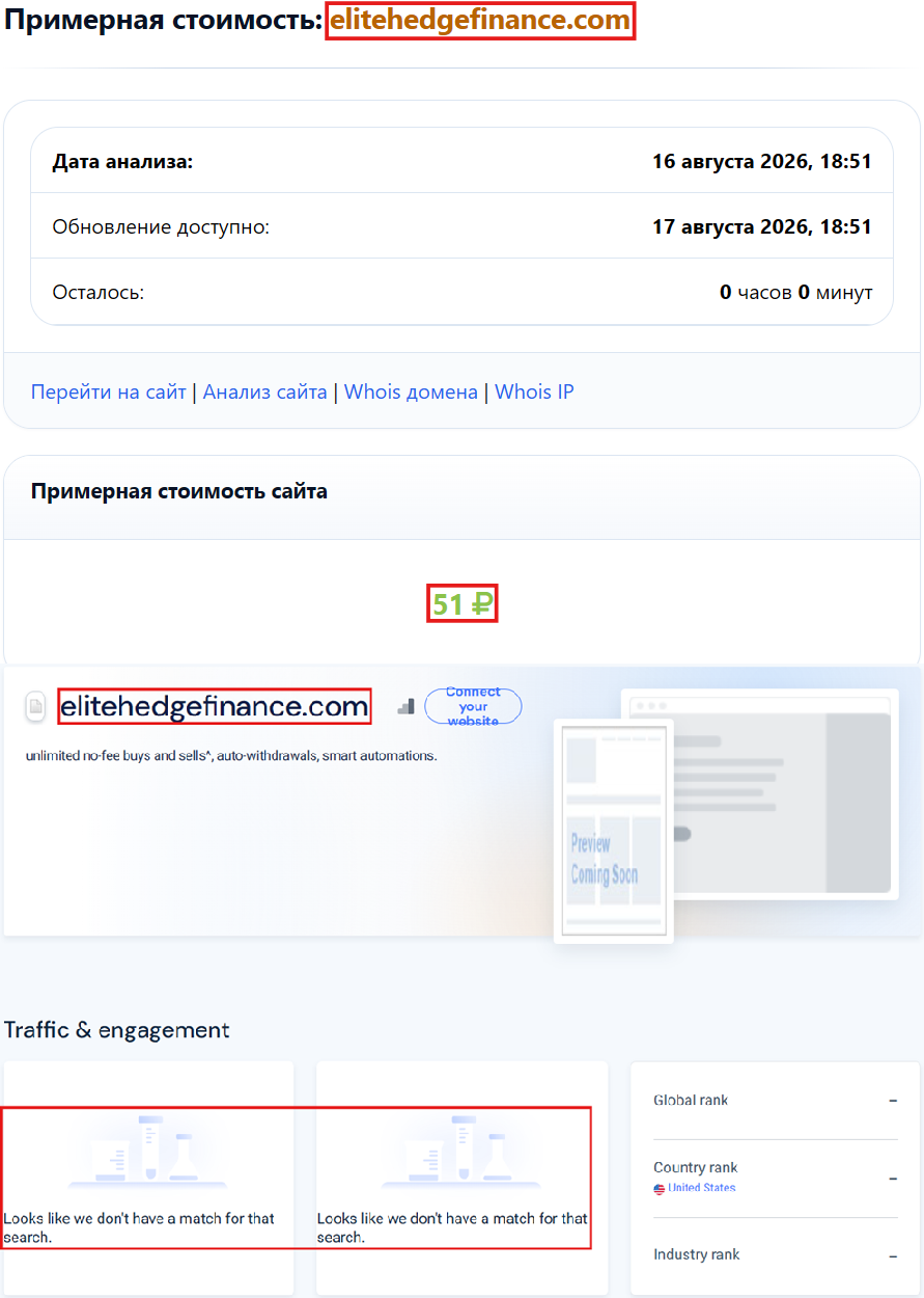 Фальшивый брокер Elite Hedge Finance (elitehedgefinance.com). Отзывы и возврат денег - 3 Фальшивый брокер Elite Hedge Finance (elitehedgefinance.com). Отзывы и возврат денег - 3