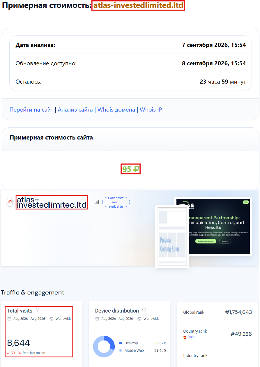 Нелицензированный брокер Atlas Invested Limited (atlas-investedlimited.ltd). Отзывы и возврат денег - 3 Нелицензированный брокер Atlas Invested Limited (atlas-investedlimited.ltd). Отзывы и возврат денег - 3