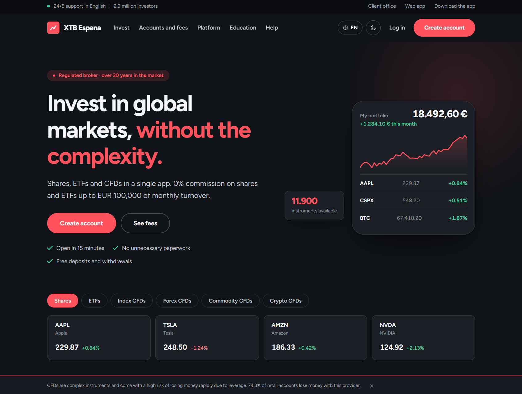 Нелицензированный брокер XTB Espana (xtbespana.com). Отзывы и возврат денег - 1