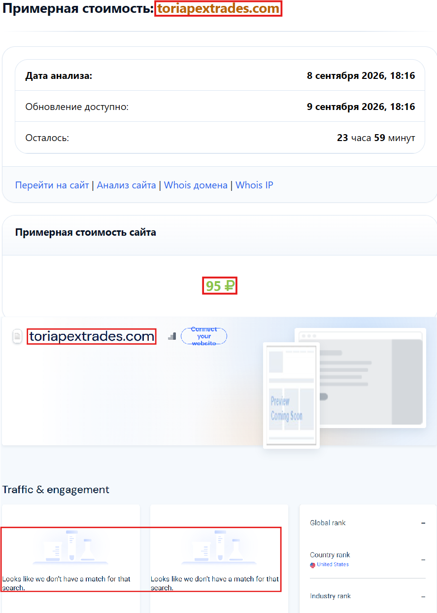 Мошеннический брокер Tori Apex Trades (toriapextrades.com). Отзывы и возврат денег - 3