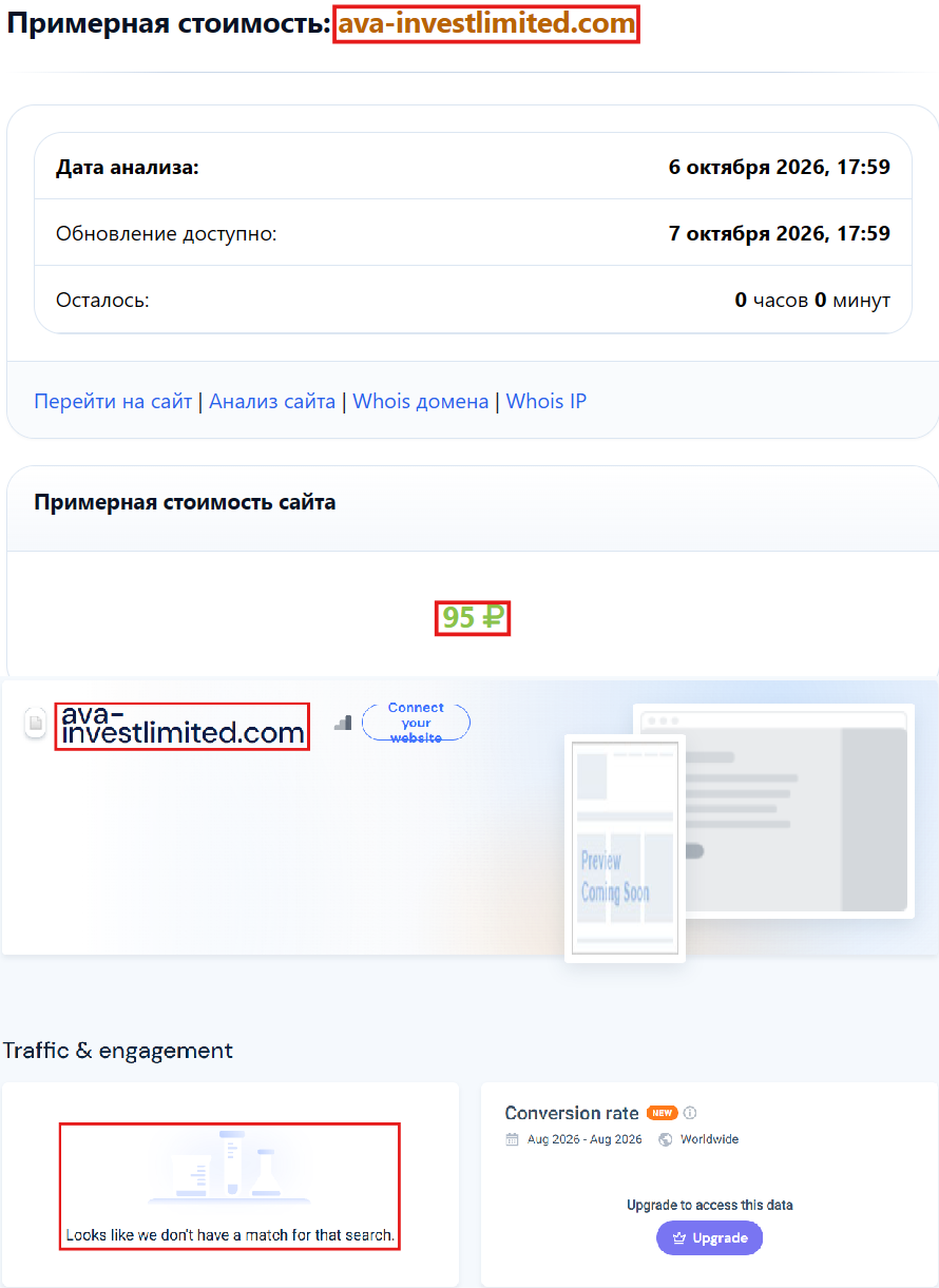 Нелицензированный брокер Ava Investlimited (ava-investlimited.com). Отзывы и возврат денег - 3